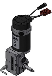 Gearmotor, Right Angle Drive Front Right / Rear Left, Burro, Verde