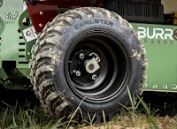 Wheel Assembly, Left Tread, Versa 18-8.50-10 R4 tread mounted on wheel